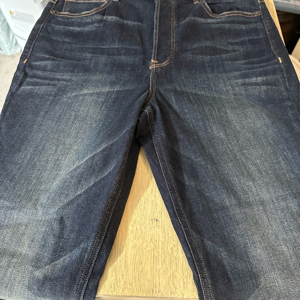 NWOT Express Blue Slim Jeans with Subtle Whiskering